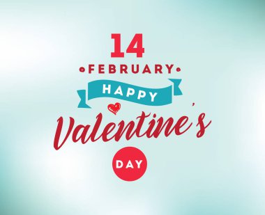 Mutlu Sevgililer günü tipografi. Vektör tasarımı.