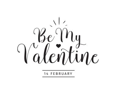 Mutlu Sevgililer günü tipografi. Vektör tasarımı.