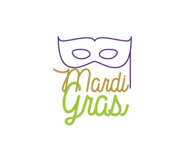Mardi Gras arka plan tipografi ile