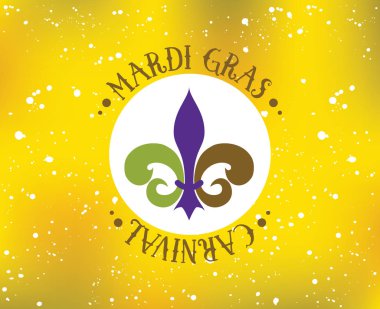 Mardi Gras arka plan tipografi ile