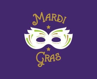 Mardi Gras arka plan tipografi ile