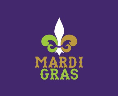 Mardi Gras arka plan tipografi ile