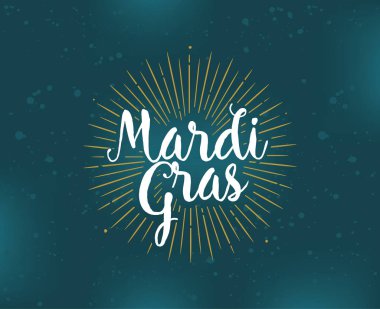 Mardi Gras arka plan tipografi ile