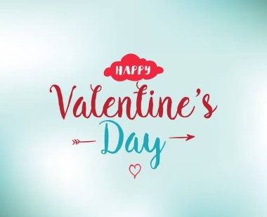 Mutlu Sevgililer günü tipografi. Vektör tasarımı.