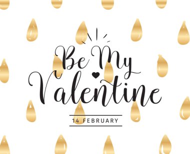 Mutlu Sevgililer günü tipografi. Vektör tasarımı.