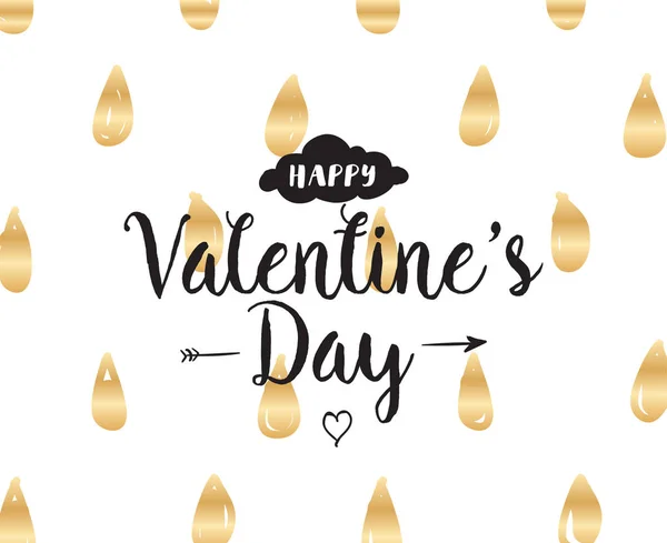 Happy Valentines day typography. Vector design. — Stock Vector