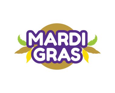 Mardi Gras arka plan tipografi ile