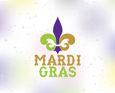 Mardi Gras arka plan tipografi ile