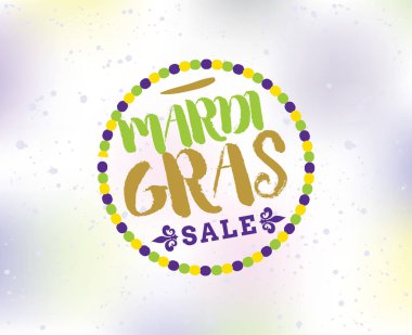 Mardi Gras arka plan tipografi ile