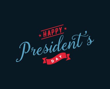 Başkanlar Günü vektör tipografi.