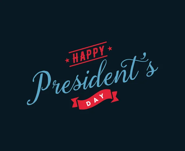 Jour des présidents typographie vectorielle . — Image vectorielle