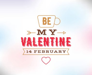 Mutlu Sevgililer günü tipografi. Vektör tasarımı.