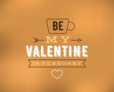 Mutlu Sevgililer günü tipografi. Vektör tasarımı.