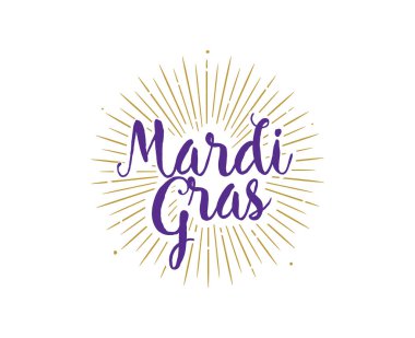 Mardi Gras arka plan tipografi ile