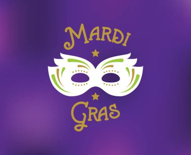 Mardi Gras arka plan tipografi ile
