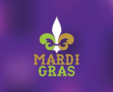 Mardi Gras arka plan tipografi ile
