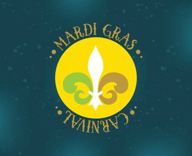 Mardi Gras arka plan tipografi ile