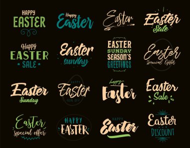 Paskalya tipografi tasarım.