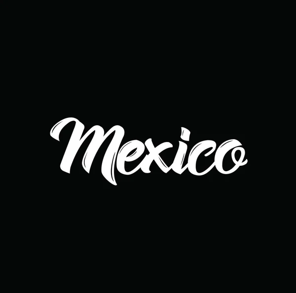 Mexico, tekstontwerp. Vector kalligrafie. Typografie poster. — Stockvector