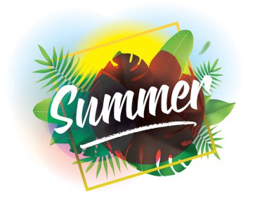 Yaz saati. Posterler ve afiş için vektör arka plan.