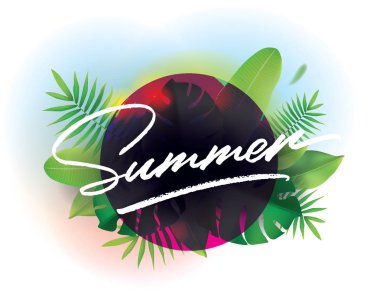 Yaz saati. Posterler ve afiş için vektör arka plan.