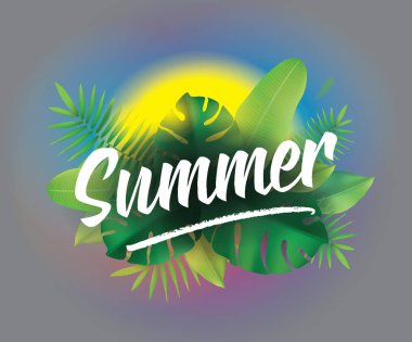 Yaz saati. Posterler ve afiş için vektör arka plan.