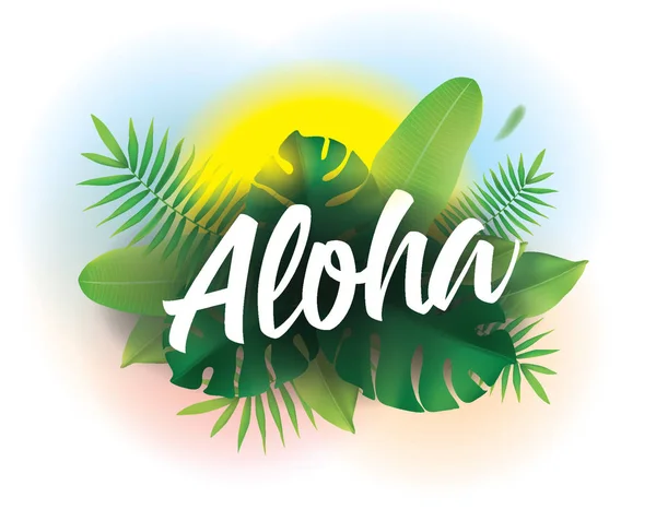Aloha. Fundo vetorial para cartazes e banners . —  Vetores de Stock