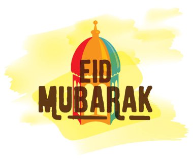 Eid mubarak vektör tasarımı.