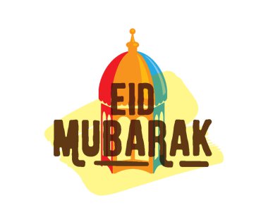 Eid mubarak vektör tasarımı.