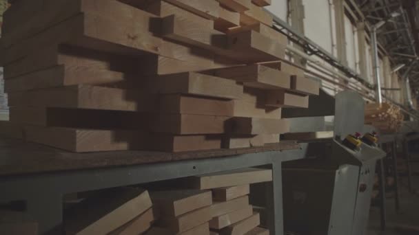 Bois Plan général de l'usine : la production de bois de placage stratifié . — Video