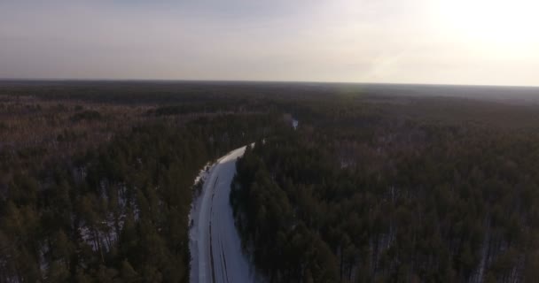 Siberia, aerial: concept of lifes journey., pacification, inspiration — Stock Video