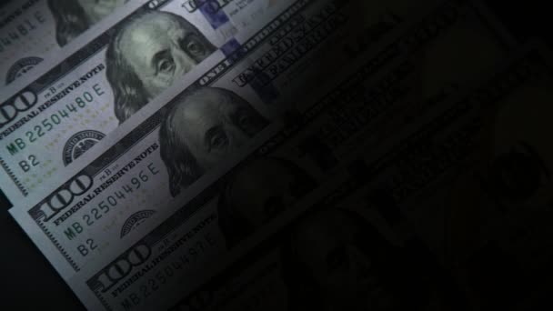Banka ve para. Ülkenin para sistemi. Amerikan Doları — Stok video