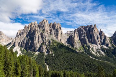 Yaz, İtalyan Dolomites Rosengarten (Catinaccio) görünümünü