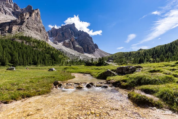 Weergave van Cimon della Pala, de beste-weet piek van de Pale di San Martino groeperen in de Dolomieten, Noord-Italië. — Stockfoto