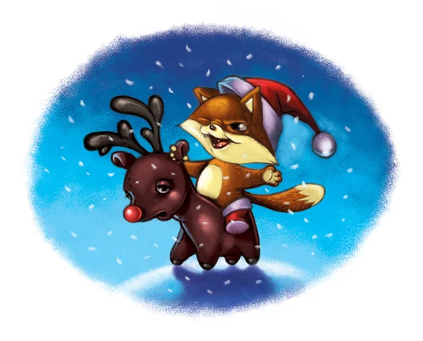 Küçük kedi binmek Ren geyiği oyuncak  