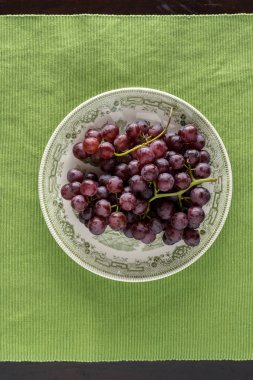 üzüm yemek Üstten Görünüm tablo