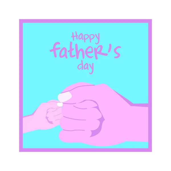 Mutlu Babalar Günü tebrik kartı, yumruk çarpmak tasarım — Stok Vektör