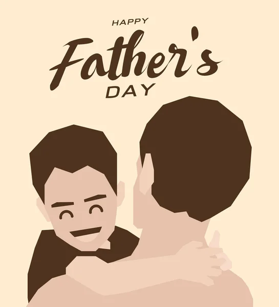 Šťastný otec den blahopřání, hnědý tón design Royalty Free Stock Ilustrace