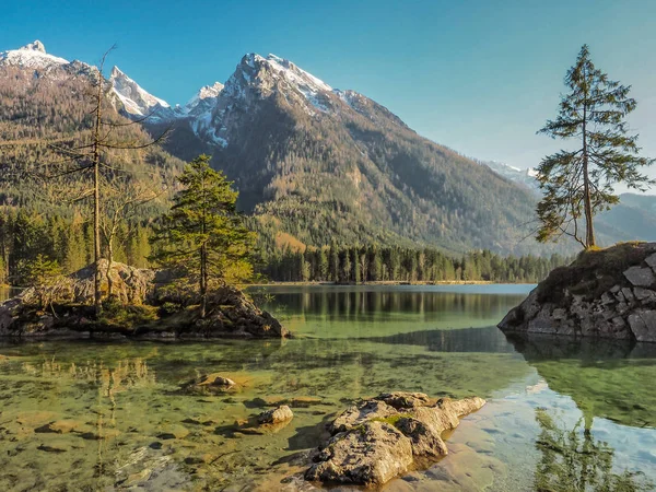 Lake Hintersee Berchtesgadener arazi District, Almanya — Stok fotoğraf