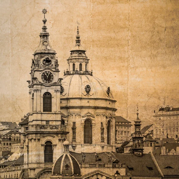 Igreja de São Nicolau, Praga, Tchecoslováquia — Fotografia de Stock