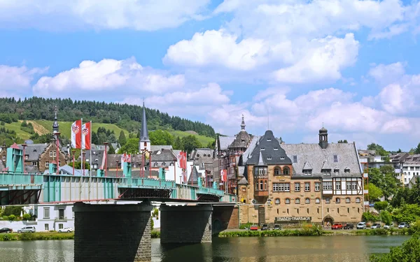 Cityscape City Traben Trarbach River Moselle Almanya — Stok fotoğraf