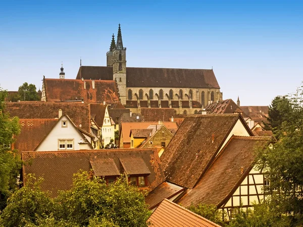 Vista Aérea Cidade Rothenburg Der Tauber Baviera Com Igreja James — Fotografia de Stock