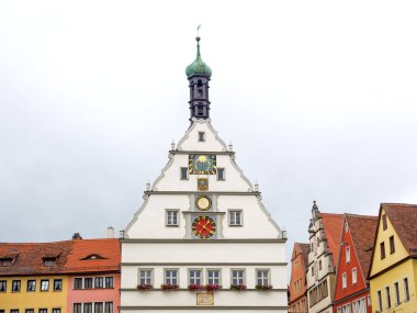 Eski kasaba Rothenburg ob der Tauber, Almanya, tarihi binalar