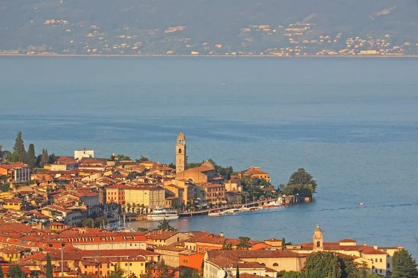 Salo Talya Garda Gölü Şehrin Havadan Görünümü — Stok fotoğraf