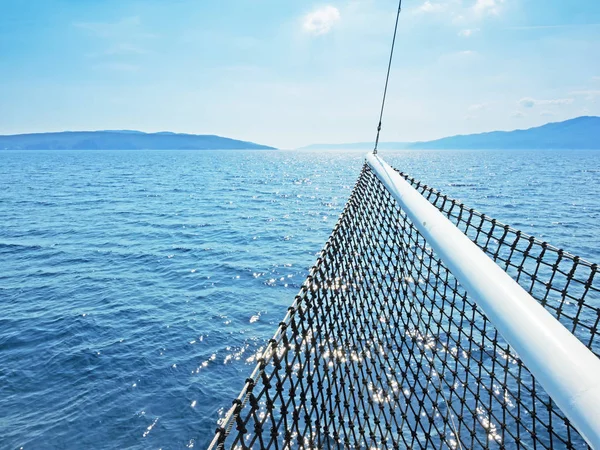 Islas Croatas Mar Adriático Con Proa Barco Primer Plano —  Fotos de Stock