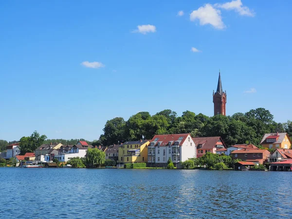 Cityscape Feldberg Lake Haussee Feldberger Lakelands Mecklemburgo Pomerânia Ocidental Alemanha — Fotografia de Stock