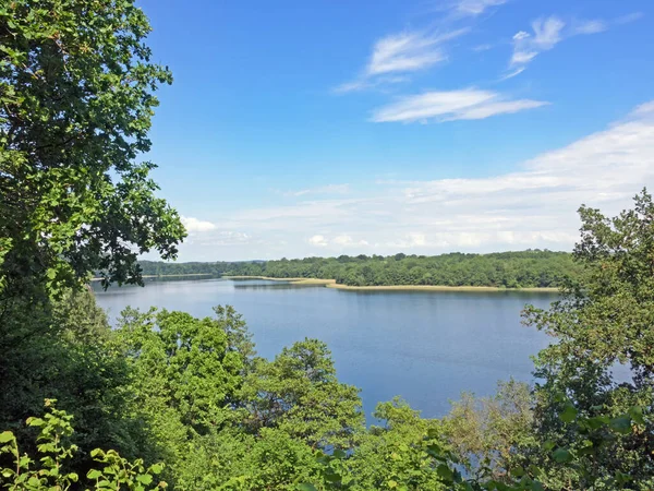 Paisaje Con Lago Distrito Los Lagos Feldberg Mecklemburgo Pomerania Occidental — Foto de Stock