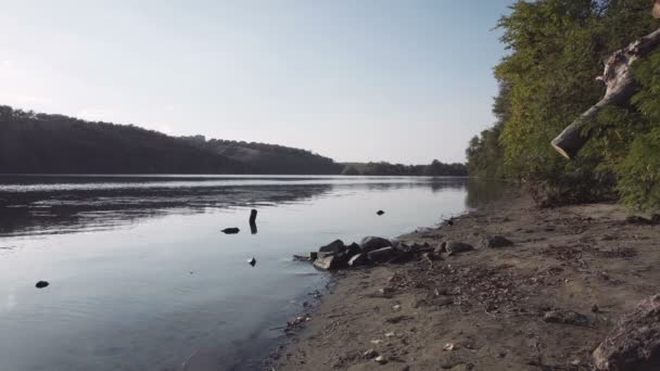 Sideriver de Dnieper em Zaporozhye Ucrânia — Vídeo de Stock