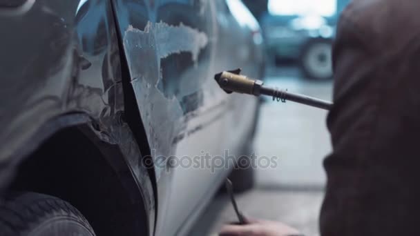 Restauración de la carrocería — Vídeo de stock