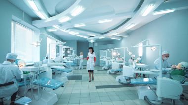 Öğrencilere diş hekimi kabine